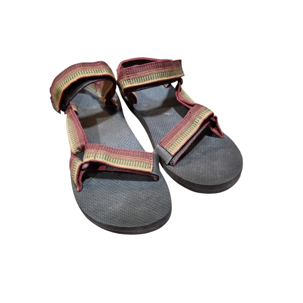 Teva Original Universal Sandals Mens 10 earth tone Multi Color Striped 1004006